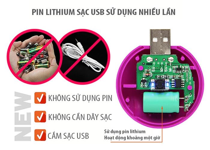 Cấu tạo trứng rung cao cấp sạc pin USB TR28