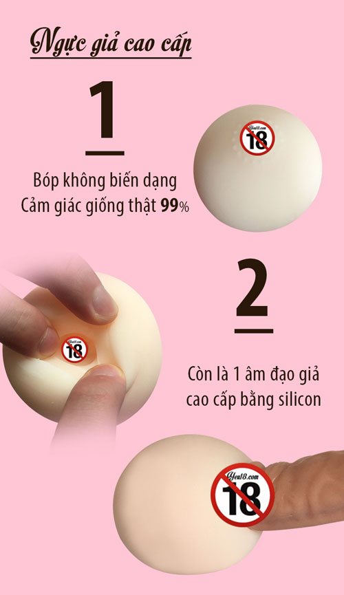 Vú Silicone và âm đạo cao cấp 2 trong 1