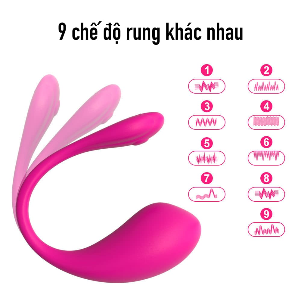 Kích thước trứng rung điều khiển bằng app Love Spouse TR49 với 9 chế độ rung lập trình sẵn